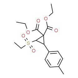 ChemSpider 2D Image | Diethyl 2-(ethylsulfonyl)-3-(4-methylphenyl)-1,1-cyclopropanedicarboxylate | C18H24O6S