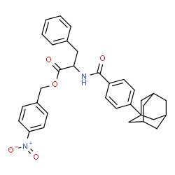 ChemSpider 2D Image | 4-Nitrobenzyl N-[4-(adamantan-1-yl)benzoyl]phenylalaninate | C33H34N2O5