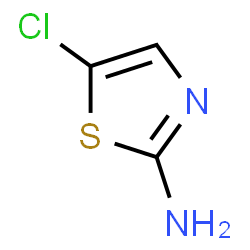 ChemSpider 2D Image | 5-Chloro-2-thiazolamine | C3H3ClN2S