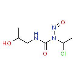 ChemSpider 2D Image | 1-(1-Chloroethyl)-3-(2-hydroxypropyl)-1-nitrosourea | C6H12ClN3O3