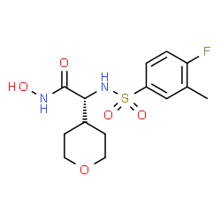 ChemSpider 2D Image | (2R)-2-((4-fluoro-3-methylphenyl)sulfonylamino)-N-hydroxy-2-(tetrahydro-2H-pyran-4-yl)acetamide | C14H19FN2O5S