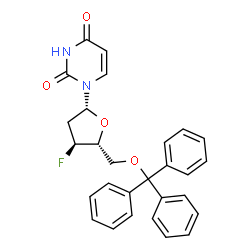 ChemSpider 2D Image | 2',3'-Dideoxy-3'-fluoro-5'-O-trityluridine | C28H25FN2O4