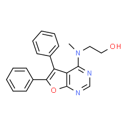 ChemSpider 2D Image | (5,6-DIPHENYL-FURO[2,3-D]PYRIMIDIN-4-YLAMINO)-ACETIC | C21H19N3O2