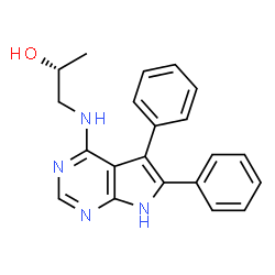 ChemSpider 2D Image | (2R)-1-[(5,6-Diphenyl-7H-pyrrolo[2,3-d]pyrimidin-4-yl)amino]-2-propanol | C21H20N4O