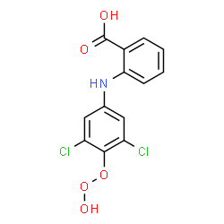 ChemSpider 2D Image | 2-[(3,5-Dichloro-4-trioxidanylphenyl)amino]benzoic acid | C13H9Cl2NO5
