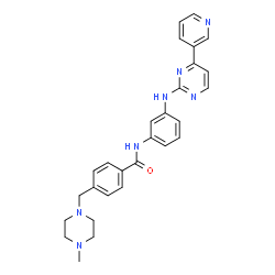 ChemSpider 2D Image | 4-[(4-Methyl-1-piperazinyl)methyl]-N-(3-{[4-(3-pyridinyl)-2-pyrimidinyl]amino}phenyl)benzamide | C28H29N7O