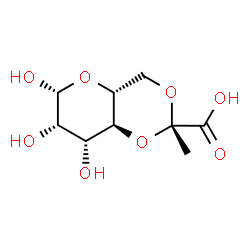 ChemSpider 2D Image | [4,6-O-(1-CARBOXYETHYLIDENE)-BETA-D-MANNOSE] | C9H14O8