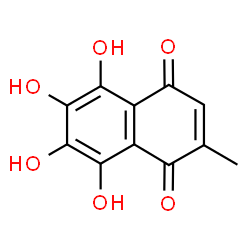 ChemSpider 2D Image | 5,6,7,8-Tetrahydroxy-2-methyl-1,4-naphthoquinone | C11H8O6