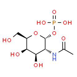 ChemSpider 2D Image | N-acetyl-alpha-D-galactosamine 1-phosphate | C8H16NO9P