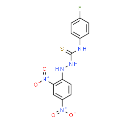 ChemSpider 2D Image | 2-(2,4-Dinitrophenyl)-N-(4-fluorophenyl)hydrazinecarbothioamide | C13H10FN5O4S
