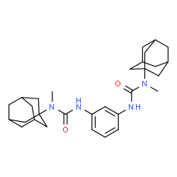 ChemSpider 2D Image | 3,3'-(1,3-Phenylene)bis(1-adamantan-1-yl-1-methylurea) | C30H42N4O2