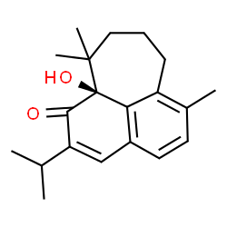 ChemSpider 2D Image | (10aS)-10a-Hydroxy-2-isopropyl-6,10,10-trimethyl-8,9,10,10a-tetrahydrocyclohepta[de]naphthalen-1(7H)-one | C20H26O2