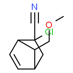 ChemSpider 2D Image | 2-Chloro-7-(methoxymethyl)bicyclo[2.2.1]hept-5-ene-2-carbonitrile | C10H12ClNO