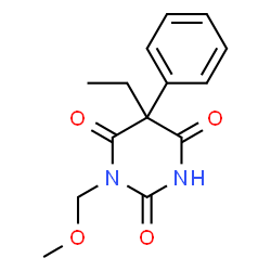 ChemSpider 2D Image | 5-Ethyl-1-(methoxymethyl)-5-phenyl-2,4,6(1H,3H,5H)-pyrimidinetrione | C14H16N2O4