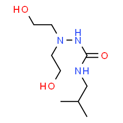 ChemSpider 2D Image | 2,2-Bis(2-hydroxyethyl)-N-isobutylhydrazinecarboxamide | C9H21N3O3
