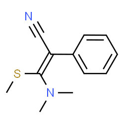ChemSpider 2D Image | (2Z)-3-(Dimethylamino)-3-(methylsulfanyl)-2-phenylacrylonitrile | C12H14N2S