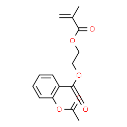 ChemSpider 2D Image | 2-(Methacryloyloxy)ethyl 2-acetoxybenzoate | C15H16O6