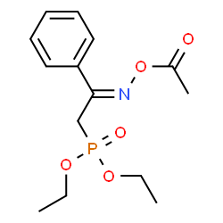 ChemSpider 2D Image | Diethyl [(2E)-2-(acetoxyimino)-2-phenylethyl]phosphonate | C14H20NO5P