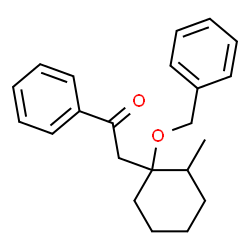 ChemSpider 2D Image | 2-[1-(Benzyloxy)-2-methylcyclohexyl]-1-phenylethanone | C22H26O2