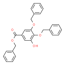 ChemSpider 2D Image | Benzyl 3,4-bis(benzyloxy)-5-hydroxybenzoate | C28H24O5