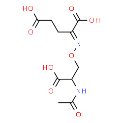 ChemSpider 2D Image | (2E)-2-[(2-Acetamido-2-carboxyethoxy)imino]pentanedioic acid | C10H14N2O8