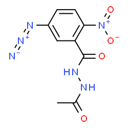 ChemSpider 2D Image | N'-Acetyl-5-azido-2-nitrobenzohydrazide | C9H8N6O4