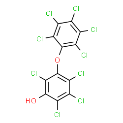 ChemSpider 2D Image | 2,3,4,6-Tetrachloro-5-(pentachlorophenoxy)phenol | C12HCl9O2