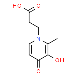 ChemSpider 2D Image | 3-(3-Hydroxy-2-methyl-4-oxo-1(4H)-pyridinyl)propanoic acid | C9H11NO4