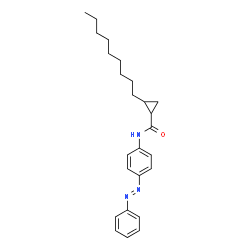 ChemSpider 2D Image | 2-Nonyl-N-{4-[(E)-phenyldiazenyl]phenyl}cyclopropanecarboxamide | C25H33N3O