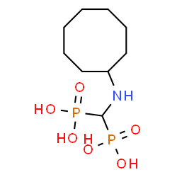 ChemSpider 2D Image | [(Cyclooctylamino)methylene]bis(phosphonic acid) | C9H21NO6P2