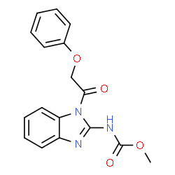 ChemSpider 2D Image | Methyl [1-(phenoxyacetyl)-1H-benzimidazol-2-yl]carbamate | C17H15N3O4