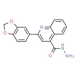 ChemSpider 2D Image | 2-(1,3-Benzodioxol-5-yl)-4-quinolinecarbohydrazide | C17H13N3O3