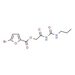 ChemSpider 2D Image | 2-Oxo-2-[(propylcarbamoyl)amino]ethyl 5-bromo-2-furoate | C11H13BrN2O5