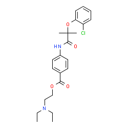 ChemSpider 2D Image | 2-(Diethylamino)ethyl 4-{[2-(2-chlorophenoxy)-2-methylpropanoyl]amino}benzoate | C23H29ClN2O4