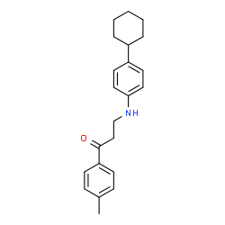 ChemSpider 2D Image | 3-(4-cyclohexylanilino)-1-(4-methylphenyl)-1-propanone | C22H27NO