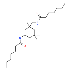 ChemSpider 2D Image | N-{3-[(Heptanoylamino)methyl]-3,5,5-trimethylcyclohexyl}heptanamide | C24H46N2O2