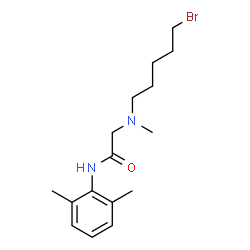 ChemSpider 2D Image | N~2~-(5-Bromopentyl)-N-(2,6-dimethylphenyl)-N~2~-methylglycinamide | C16H25BrN2O