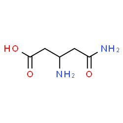 ChemSpider 2D Image | 3,5-Diamino-5-oxopentanoic acid | C5H10N2O3