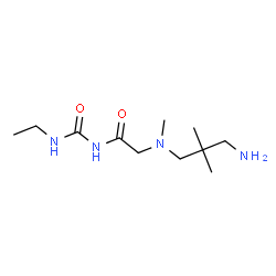 ChemSpider 2D Image | N~2~-(3-Amino-2,2-dimethylpropyl)-N-(ethylcarbamoyl)-N~2~-methylglycinamide | C11H24N4O2