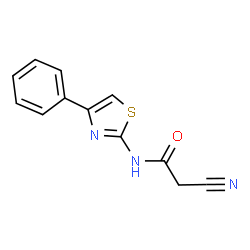 ChemSpider 2D Image | 2-Cyano-N-(4-phenyl-1,3-thiazol-2-yl)acetamide | C12H9N3OS