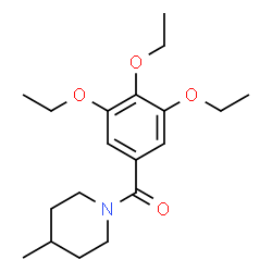 ChemSpider 2D Image | (4-Methyl-1-piperidinyl)(3,4,5-triethoxyphenyl)methanone | C19H29NO4