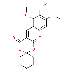 ChemSpider 2D Image | 3-(2,3,4-Trimethoxybenzylidene)-1,5-dioxaspiro[5.5]undecane-2,4-dione | C19H22O7