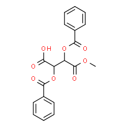 ChemSpider 2D Image | 2,3-Bis(benzoyloxy)-4-methoxy-4-oxobutanoic acid | C19H16O8