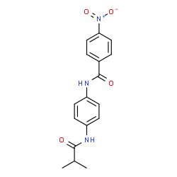ChemSpider 2D Image | N-[4-(Isobutyrylamino)phenyl]-4-nitrobenzamide | C17H17N3O4
