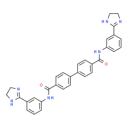 ChemSpider 2D Image | N,N'-Bis[3-(4,5-dihydro-1H-imidazol-2-yl)phenyl]-4,4'-biphenyldicarboxamide | C32H28N6O2