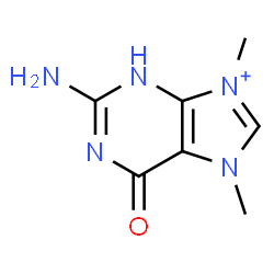 ChemSpider 2D Image | 2-Amino-7,9-dimethyl-6-oxo-6,7-dihydro-3H-purin-9-ium | C7H10N5O