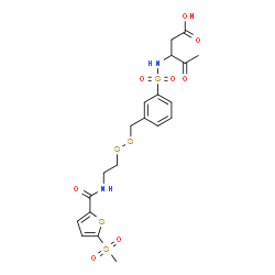 ChemSpider 2D Image | 3-(3-{2-[(5-METHANESULFONYL-THIOPHENE-2-CARBONYL)-AMINO]-ETHYLDISULFANYLMETHYL}- BENZENESULFONYLAMINO)-4-OXO-PENTANOIC ACID | C20H24N2O8S5