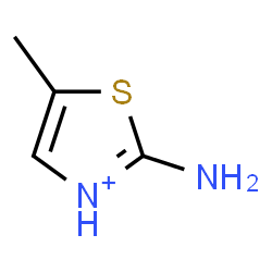 ChemSpider 2D Image | 2-Amino-5-methyl-1,3-thiazol-3-ium | C4H7N2S