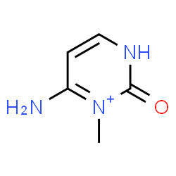 ChemSpider 2D Image | 6-Amino-1-methyl-2-oxo-2,3-dihydropyrimidin-1-ium | C5H8N3O