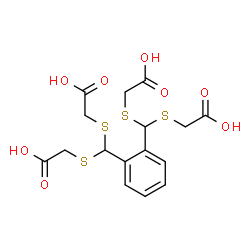 ChemSpider 2D Image | 2,2',2'',2'''-[1,2-Phenylenebis(methanetriyldisulfanediyl)]tetraacetic acid | C16H18O8S4